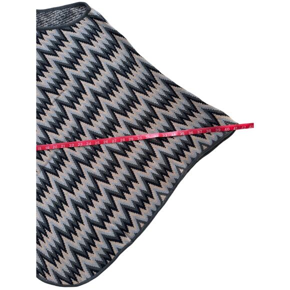 Vintage Missoni Sweater Poncho, Heavy Wool Blend Cape, Y2K Zig Zag, Italy, NWT - Picture 10 of 12